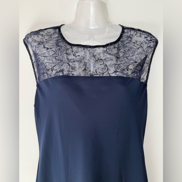 Ralph Lauren Black Label Navy Blue Sequins Georgette Sleeveless Cocktail Dress 6 - Picture 5 of 10